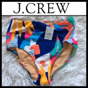 NWT J.Crew High Waist Tropical Bikini Bottom